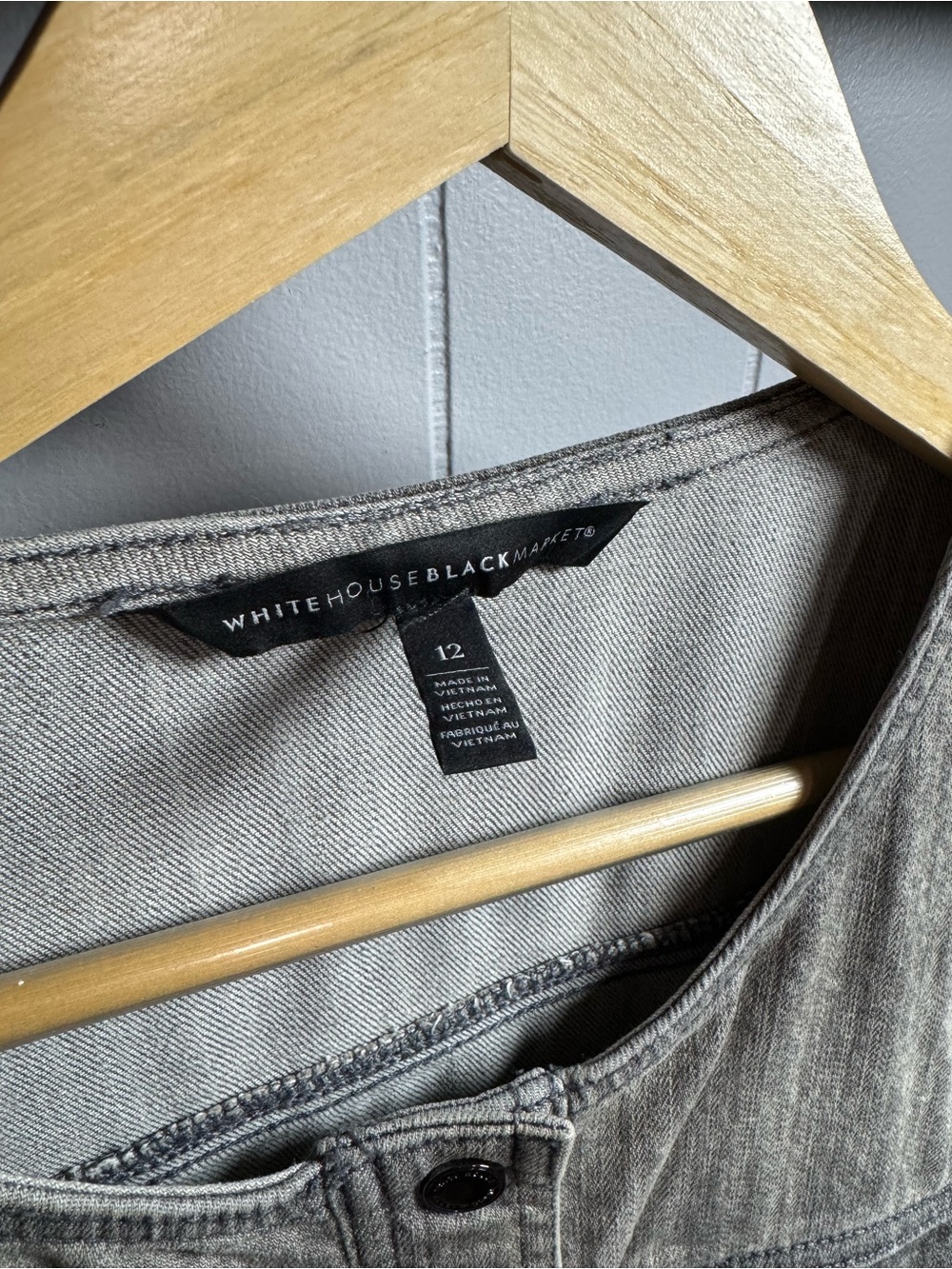 White House Black Market Gray Midi Dress